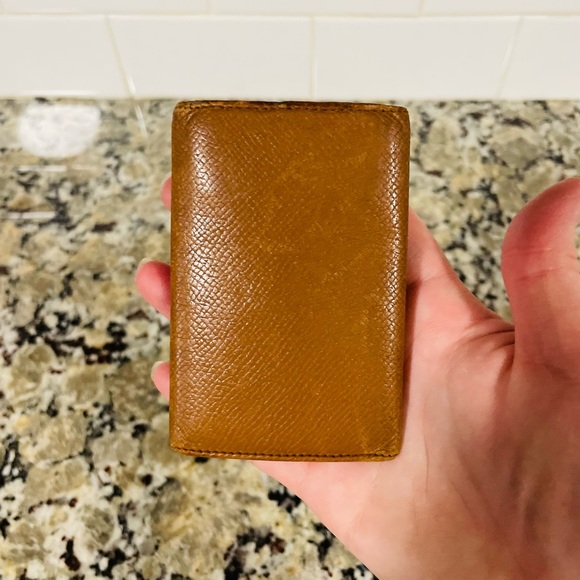 BULGARI Tan Leather Key Ring Wallet 💯 AUTHENTIC - Picture 5 of 14